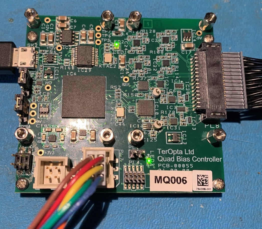 Circuit board with multiple cables connected
