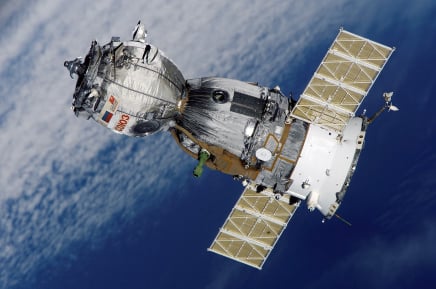 Satellite in orbit around Earth